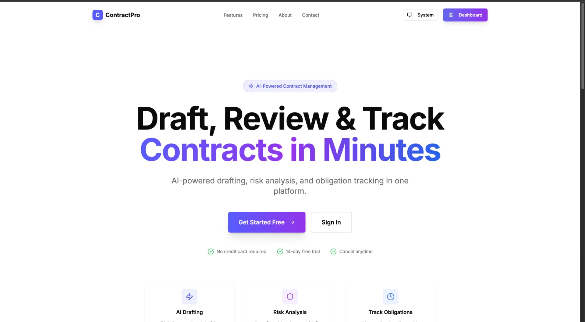ContractPro project screenshot