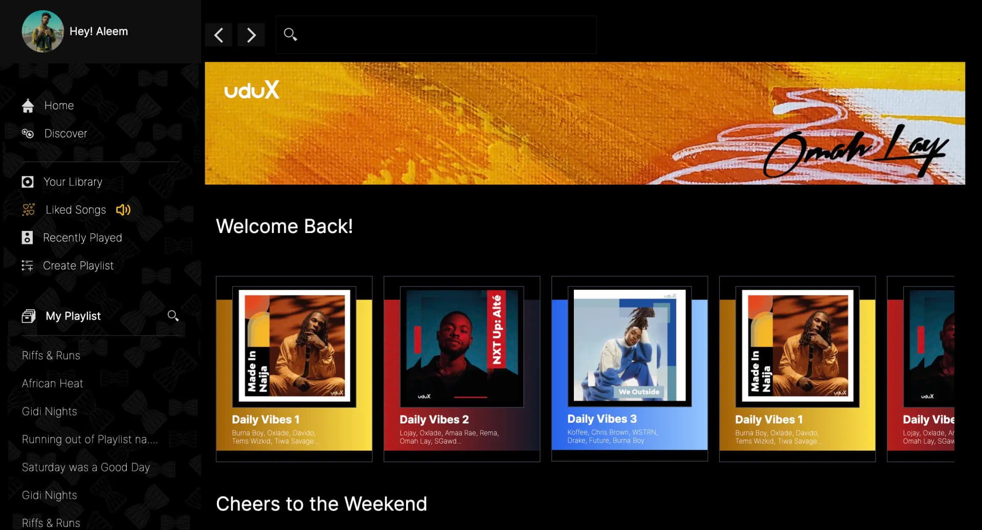 Musicfy Dashboard project screenshot